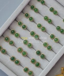 Bông Tai Ngọc Bích Nephrite Jade (VNB-BT199) 14 Bông Tai Ngọc Bích Nephrite Jade (VNB-BT199)