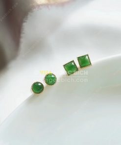 Bông Tai Ngọc Bích Nephrite Jade (VNB-BT199)