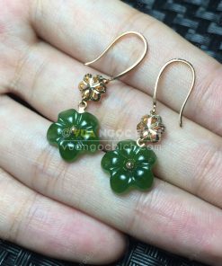 Bông Tai Ngọc Bích Nephrite Jade (VNB-BT200) 16 Bông Tai Ngọc Bích Nephrite Jade (VNB-BT200)