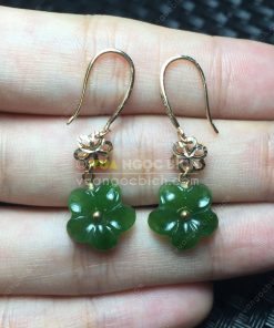 Bông Tai Ngọc Bích Nephrite Jade (VNB-BT200) 15 Bông Tai Ngọc Bích Nephrite Jade (VNB-BT200)