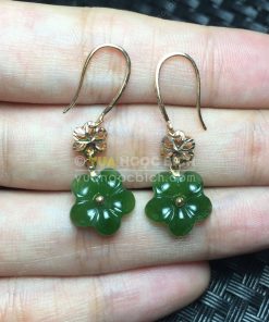 Bông Tai Ngọc Bích Nephrite Jade (VNB-BT200) 14 Bông Tai Ngọc Bích Nephrite Jade (VNB-BT200)