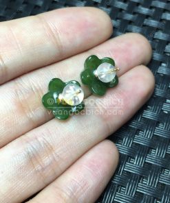 Bông Tai Ngọc Bích Nephrite Jade (VNB-BT201)