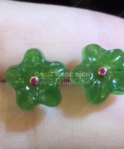 Bông Tai Ngọc Bích Nephrite Jade (VNB-BT201)