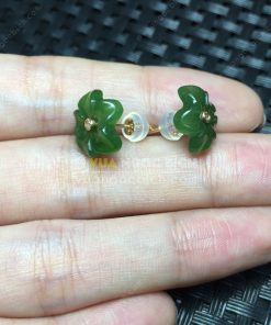 Bông Tai Ngọc Bích Nephrite Jade (VNB-BT201)