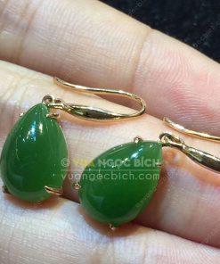Bông Tai Ngọc Bích Nephrite Jade (VNB-BT204) 24 Bông Tai Ngọc Bích Nephrite Jade (VNB-BT204)