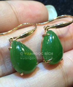 Bông Tai Ngọc Bích Nephrite Jade (VNB-BT204) 23 Bông Tai Ngọc Bích Nephrite Jade (VNB-BT204)