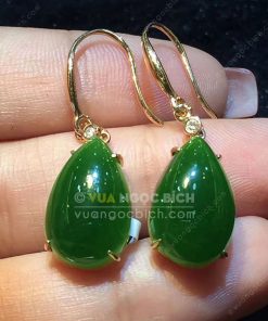 Bông Tai Ngọc Bích Nephrite Jade (VNB-BT204) 22 Bông Tai Ngọc Bích Nephrite Jade (VNB-BT204)