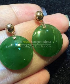 Bông Tai Ngọc Bích Nephrite Jade (VNB-BT205) 13 Bông Tai Ngọc Bích Nephrite Jade (VNB-BT205)