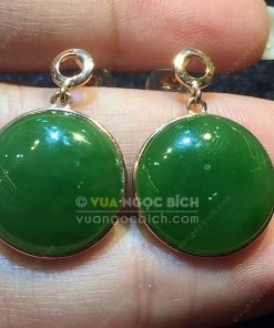 Bông Tai Ngọc Bích Nephrite Jade (VNB-BT205)