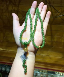 Chuỗi Tràng 108 Hạt Ngọc Bích Nephrite Jade 6mm VIP (VNB-CC094)