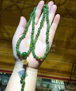 Chuỗi Tràng 108 Hạt Ngọc Bích Nephrite Jade 6mm VIP (VNB-CC094)