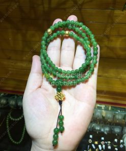 Chuỗi Tràng 108 Hạt Ngọc Bích Nephrite Jade 6mm VIP (VNB-CC094)