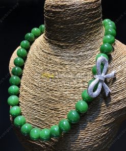 Chuỗi Vòng Cổ Ngọc Bích Nephrite Jade 10mm VIP (VNB-CC088)