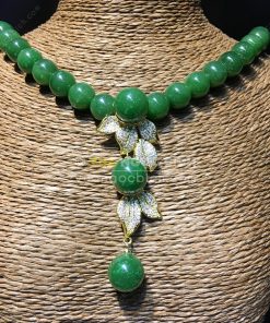 Chuỗi Vòng Cổ Ngọc Bích Nephrite Jade 10mm VIP (VNB-CC090)