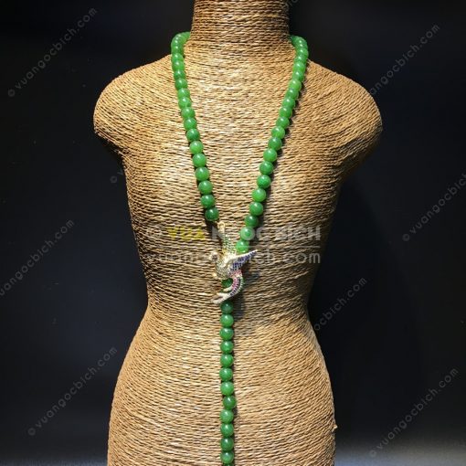 Chuỗi Vòng Cổ Ngọc Bích Nephrite Jade 6mm VIP (VNB-CC089)