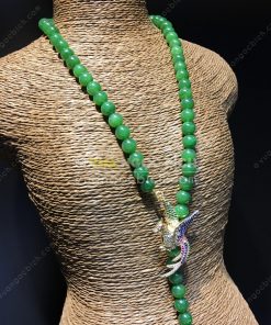 Chuỗi Vòng Cổ Ngọc Bích Nephrite Jade 6mm VIP (VNB-CC089) 20 Chuỗi Vòng Cổ Ngọc Bích Nephrite Jade 6mm VIP (VNB-CC089)