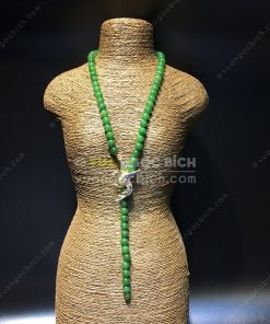 Chuỗi Vòng Cổ Ngọc Bích Nephrite Jade 6mm VIP (VNB-CC089) 18 Chuỗi Vòng Cổ Ngọc Bích Nephrite Jade 6mm VIP (VNB-CC089)