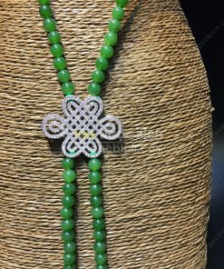 Chuỗi Vòng Cổ Ngọc Bích Nephrite Jade 6mm VIP (VNB-CC091) 32 Chuỗi Vòng Cổ Ngọc Bích Nephrite Jade 6mm VIP (VNB-CC091)