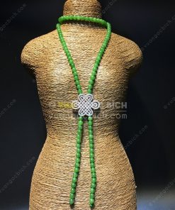 Chuỗi Vòng Cổ Ngọc Bích Nephrite Jade 6mm VIP (VNB-CC091) 30 Chuỗi Vòng Cổ Ngọc Bích Nephrite Jade 6mm VIP (VNB-CC091)
