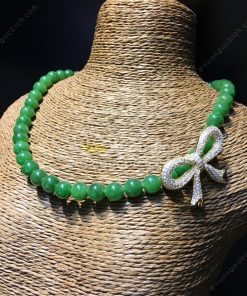 Chuỗi Vòng Cổ Ngọc Bích Nephrite Jade 8mm VIP (VNB-CC093) 15 Chuỗi Vòng Cổ Ngọc Bích Nephrite Jade 8mm VIP (VNB-CC093)