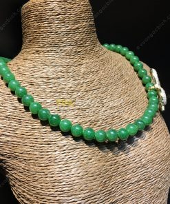 Chuỗi Vòng Cổ Ngọc Bích Nephrite Jade 8mm VIP (VNB-CC093) 14 Chuỗi Vòng Cổ Ngọc Bích Nephrite Jade 8mm VIP (VNB-CC093)