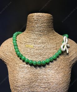 Chuỗi Vòng Cổ Ngọc Bích Nephrite Jade 8mm VIP (VNB-CC093) 13 Chuỗi Vòng Cổ Ngọc Bích Nephrite Jade 8mm VIP (VNB-CC093)