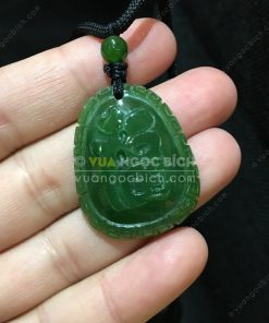 Mặt Dây Chữ Phúc Ngọc Bích Nephrite Jade (VNB-MD226)