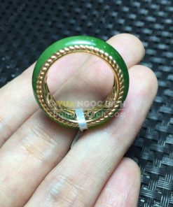 Nhẫn Bầu Ngọc Bích Nephrite Jade (VNB-NN048-2) 14 Nhẫn Bầu Ngọc Bích Nephrite Jade (VNB-NN048-2)