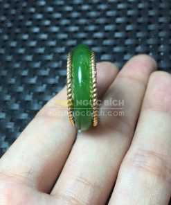 Nhẫn Bầu Ngọc Bích Nephrite Jade (VNB-NN048-2) 15 Nhẫn Bầu Ngọc Bích Nephrite Jade (VNB-NN048-2)