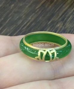 Nhẫn Bầu Ngọc Bích Nephrite Jade (VNB-NN048-3)