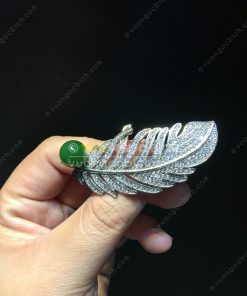 Trâm Cài Áo Ngọc Bích Nephrite Jade (VNB-TCA005) 18 Trâm Cài Áo Ngọc Bích Nephrite Jade (VNB-TCA005)