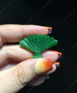 Mặt Dây Chiếc Quạt Ngọc Bích Nephrite Jade(VNB-MD221)