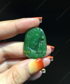 Mặt Dây Phật Bà Quan Âm Ngọc Bích Nephrite Jade (VNB-MD215)