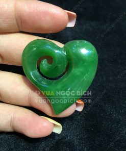 Mặt Trái Tim Ngọc Bích Nephrite Jade (VNB-MD241)