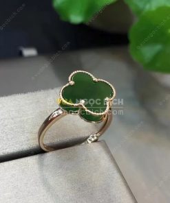 Nhẫn Cỏ Bốn Lá Ngọc Bích Nephrite Jade (VNB-NN118) 17 Nhẫn Cỏ Bốn Lá Ngọc Bích Nephrite Jade (VNB-NN118)
