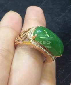 Nhẫn Ngọc Bích Nephrite Jade (VNB-NN119) 17 Nhẫn Ngọc Bích Nephrite Jade (VNB-NN119)