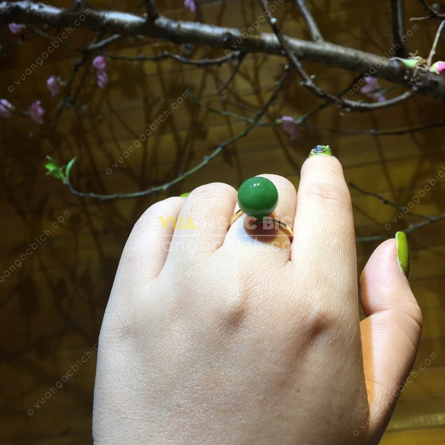 Mua nhẫn Ngọc Bích ở đâu để được hàng thật? 19 Nhẫn Ngọc Bích Nephrite Jade (VNB-NN116)