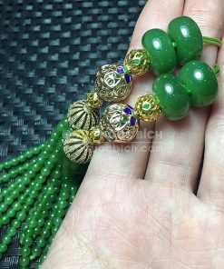 Treo xe ô tô Ngọc Bích Nephrite Jade (VNB-VPPT017)
