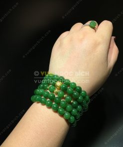 Vòng Tay Ngọc Bích Nephrite Jade 10mm VIP (VNB-VT050-2)