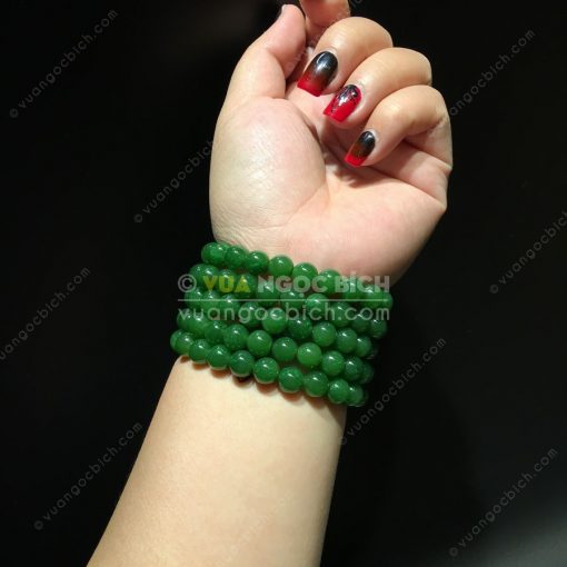 Vòng Tay Ngọc Bích Nephrite Jade 10mm VIP (VNB-VT050-2)