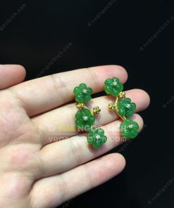 Bông Tai Hoa 5 Cánh Ngọc Bích Nephrite Jade VIP (VNB-BT218) 19 Bông Tai Hoa 5 Cánh Ngọc Bích Nephrite Jade VIP (VNB-BT218)