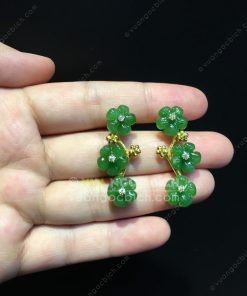 Bông Tai Hoa 5 Cánh Ngọc Bích Nephrite Jade VIP (VNB-BT218) 17 Bông Tai Hoa 5 Cánh Ngọc Bích Nephrite Jade VIP (VNB-BT218)