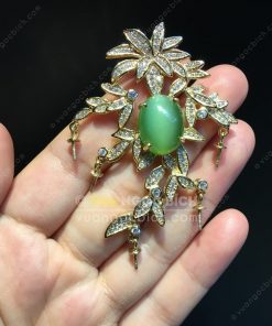 Mặt Dây Chiếc Lá Ngọc Bích Nephrite Jade VVIP (VNB-MD352)