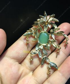 Mặt Dây Chiếc Lá Ngọc Bích Nephrite Jade VVIP (VNB-MD352)