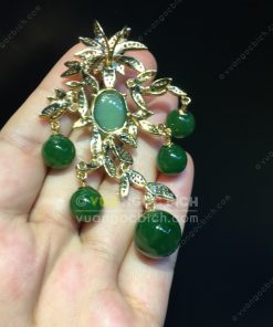 Mặt Dây Chiếc Lá Ngọc Bích Nephrite Jade VVIP (VNB-MD352)