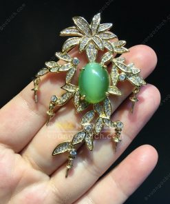 Mặt Dây Chiếc Lá Ngọc Bích Nephrite Jade VVIP (VNB-MD352)