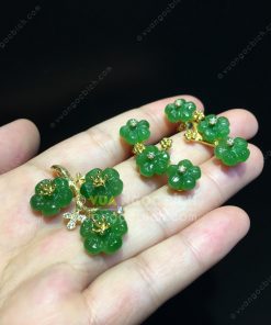 Mặt Dây Hoa 5 Cánh Ngọc Bích Nephrite Jade VIP (VNB-MD326) 18 Mặt Dây Hoa 5 Cánh Ngọc Bích Nephrite Jade VIP (VNB-MD326)