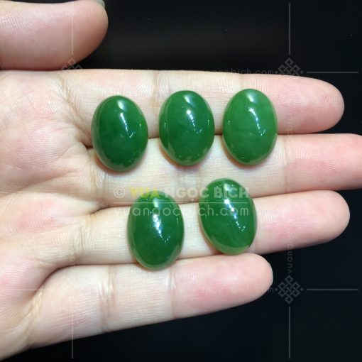 Mặt đá trang sức Ngọc Bích Nephrite Jade (VNB-MDTS008)