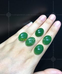 Mặt đá trang sức Ngọc Bích Nephrite Jade (VNB-MDTS008)