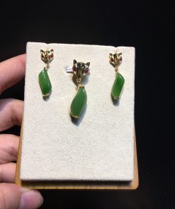Mặt Dây Hồ Ly Ngọc Bích Nephrite Jade (VNB-MD360) 17 Mặt Dây Hồ Ly Ngọc Bích Nephrite Jade (VNB-MD360)